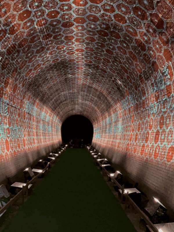 龍田古道亀の瀬 プロジェクションマッピング