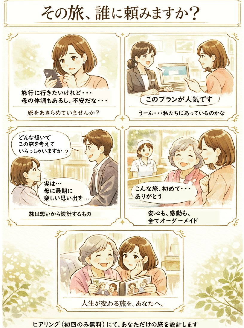 ――その旅、誰に頼みますか。